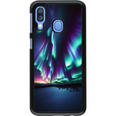 Samsung Galaxy A40 Case Hülle - Funkelndes Nordlicht