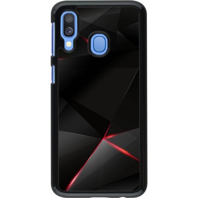 Coque Samsung Galaxy A40 - Black Red Lines