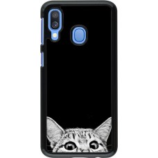 Coque Samsung Galaxy A40 - Cat Looking Up Black