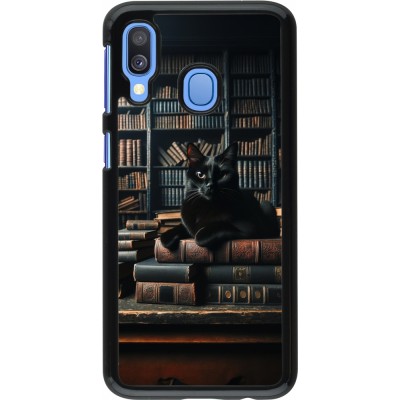 Coque Samsung Galaxy A40 - Chat livres sombres