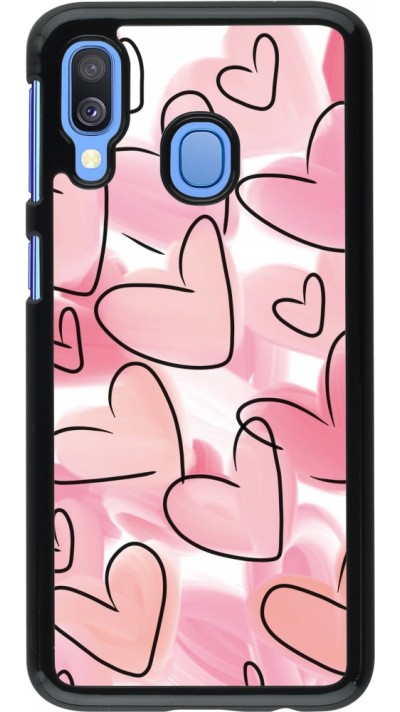 Coque Samsung Galaxy A40 - Easter 2023 pink hearts