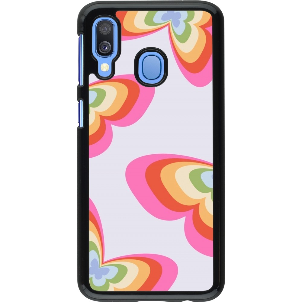 Coque Samsung Galaxy A40 - Easter 2024 rainbow butterflies