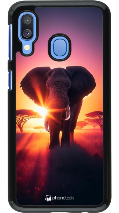 Coque Samsung Galaxy A40 - Elephant Sunrise Beauty