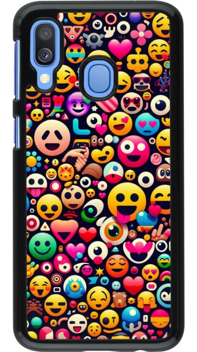 Coque Samsung Galaxy A40 - Emoji Mix Color