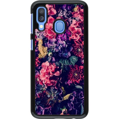 Coque Samsung Galaxy A40 - Flowers Dark