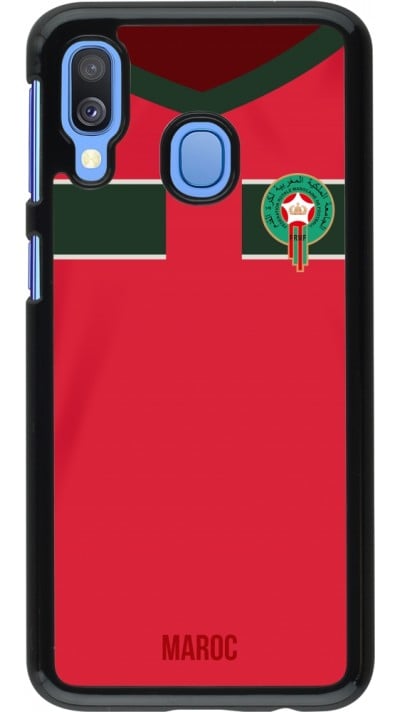 Coque Samsung Galaxy A40 - Maillot de football Maroc 2022 personnalisable