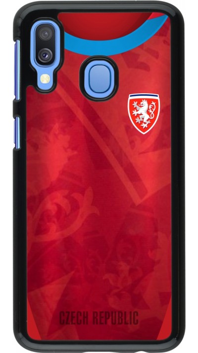 Coque Samsung Galaxy A40 - Maillot de football République Tchèque personnalisable