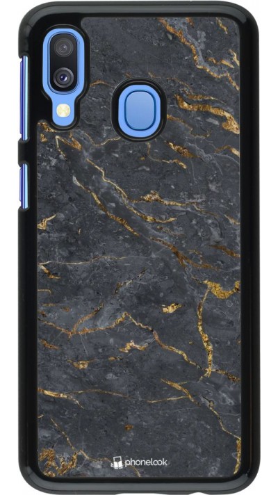 Hülle Samsung Galaxy A40 - Grey Gold Marble