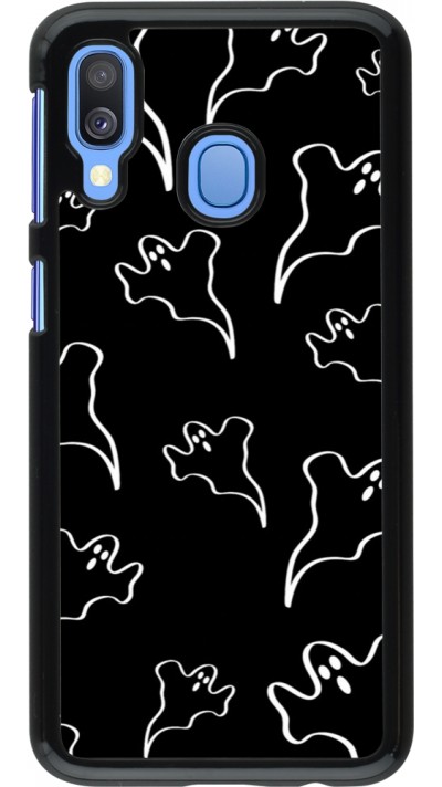 Coque Samsung Galaxy A40 - Halloween 2024 black and white ghosts