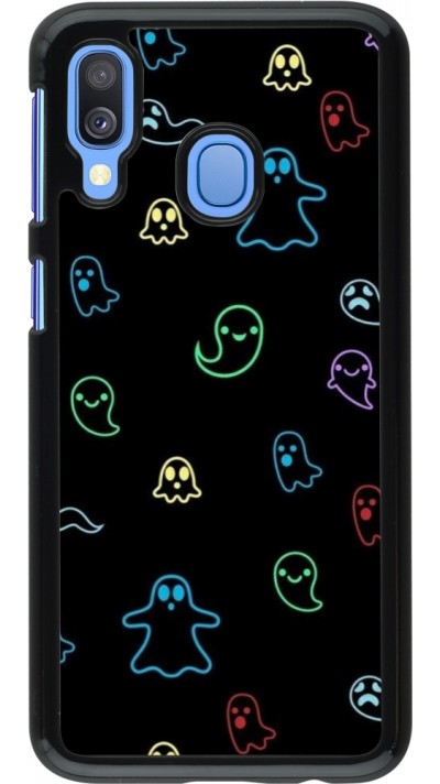 Coque Samsung Galaxy A40 - Halloween 2024 colorful ghosts