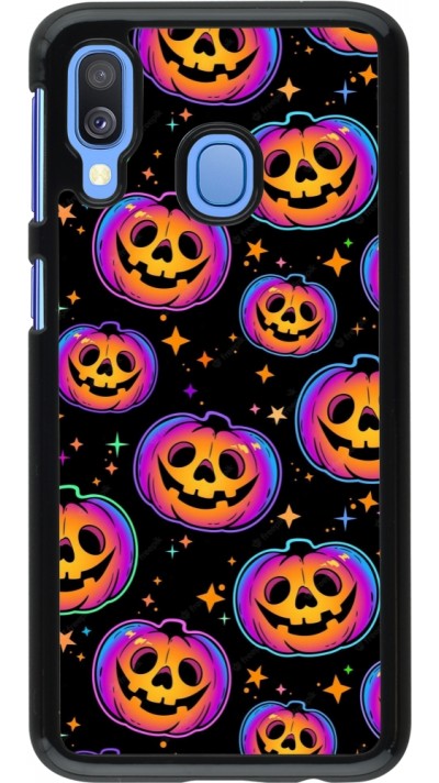 Coque Samsung Galaxy A40 - Halloween 2024 rainbow pumpkins