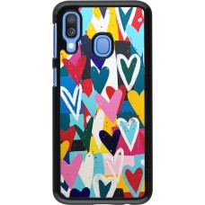 Coque Samsung Galaxy A40 - Joyful Hearts