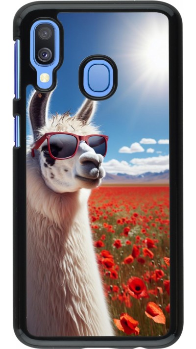 Coque Samsung Galaxy A40 - Lama Chic en Coquelicot