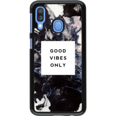 Coque Samsung Galaxy A40 - Marble Good Vibes Only