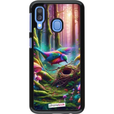 Coque Samsung Galaxy A40 - Oiseau Nid Forêt