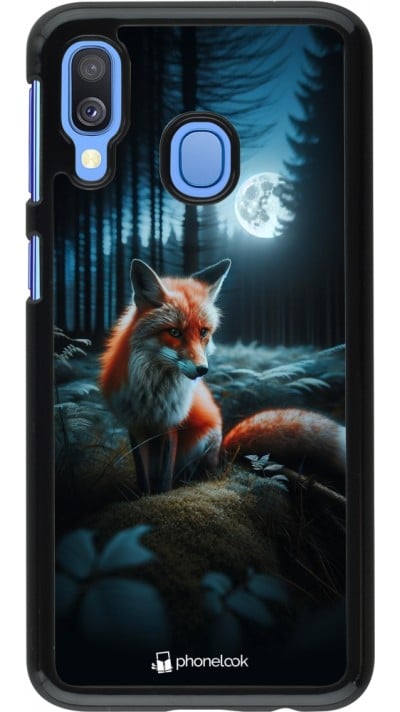 Samsung Galaxy A40 Case Hülle - Fuchs Mond Wald