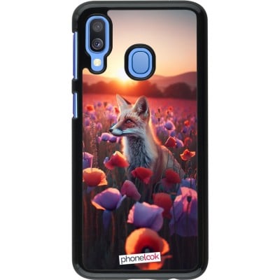 Coque Samsung Galaxy A40 - Renard pourpre au crépuscule