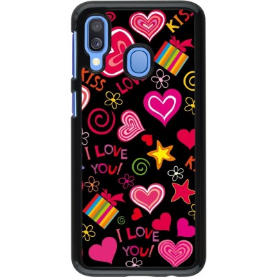 Coque Samsung Galaxy A40 - Valentine 2023 love symbols