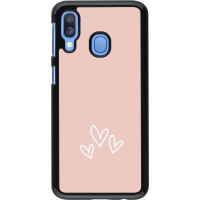 Coque Samsung Galaxy A40 - Valentine 2023 three minimalist hearts