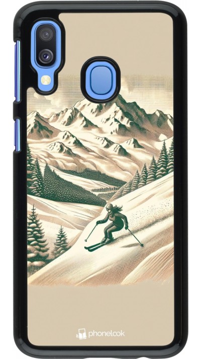 Coque Samsung Galaxy A40 - Vintage Ski Mountain