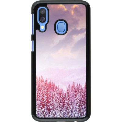 Coque Samsung Galaxy A40 - Winter 22 Pink Forest