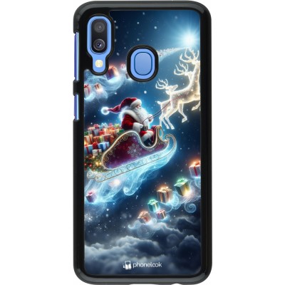 Coque Samsung Galaxy A40 - Noël 2023 Père Noël enchanté