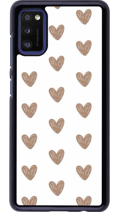 Coque Samsung Galaxy A41 - Autumn 2024 brown hearts