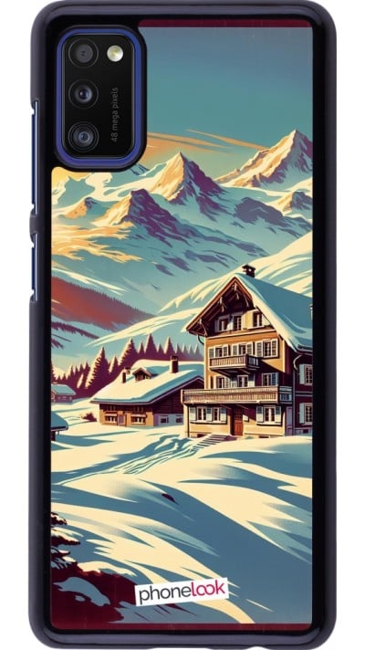 Coque Samsung Galaxy A41 - Chalet montagne enneigée