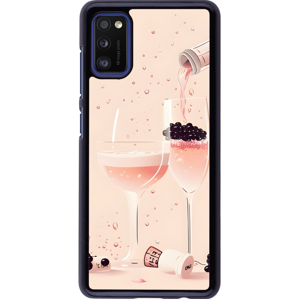 Coque Samsung Galaxy A41 - Champagne Pouring Pink