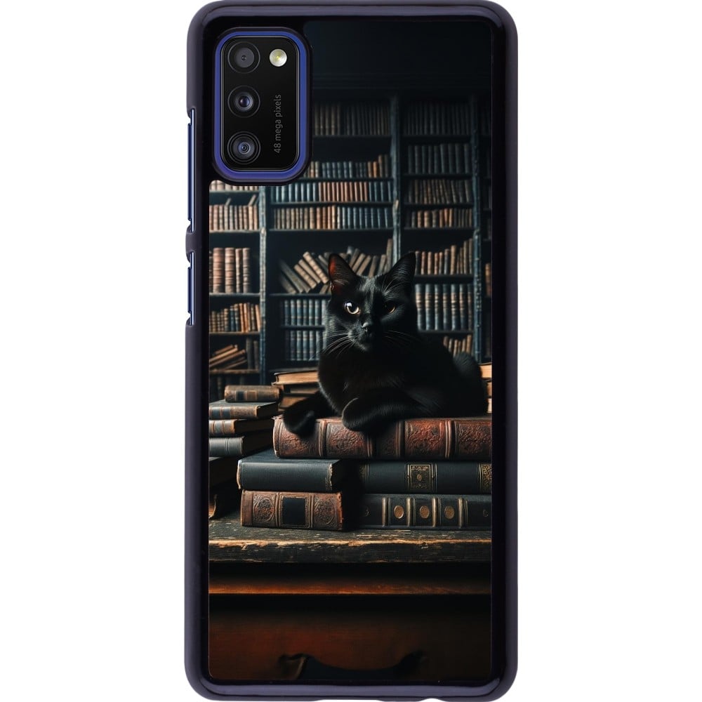 Coque Samsung Galaxy A41 - Chat livres sombres