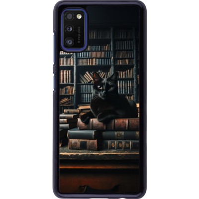 Coque Samsung Galaxy A41 - Chat livres sombres