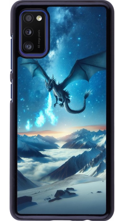 Coque Samsung Galaxy A41 - Dragon nocturne montagne