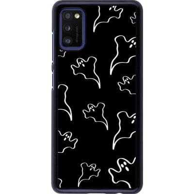 Coque Samsung Galaxy A41 - Halloween 2024 black and white ghosts