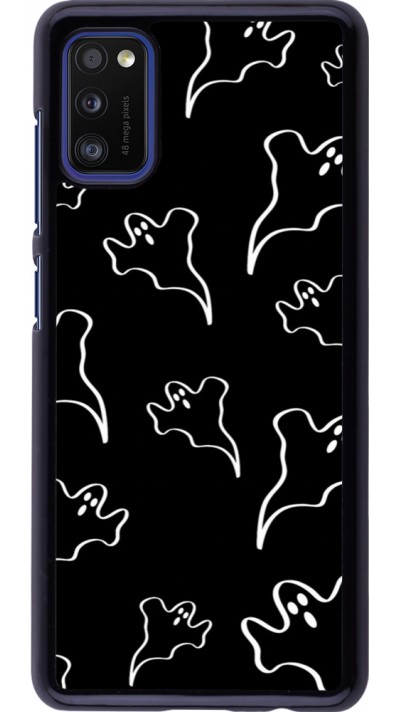 Coque Samsung Galaxy A41 - Halloween 2024 black and white ghosts