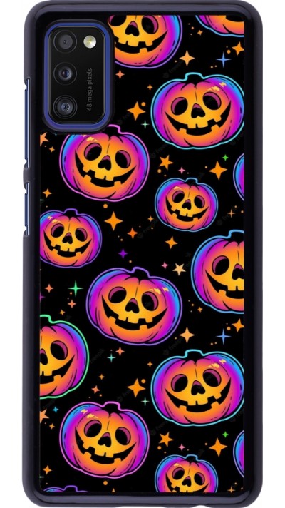 Coque Samsung Galaxy A41 - Halloween 2024 rainbow pumpkins