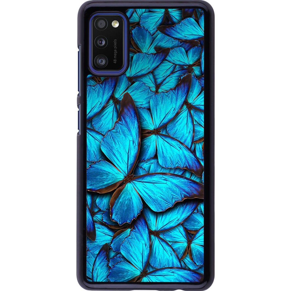 Hülle Samsung Galaxy A41 - Papillon - Bleu