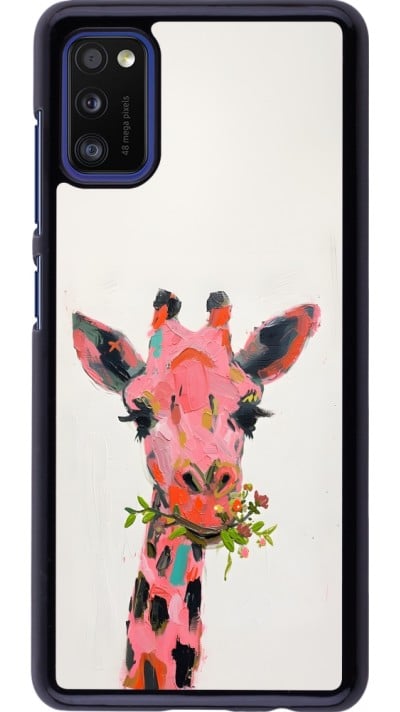 Coque Samsung Galaxy A41 - Pink Girafe Paint