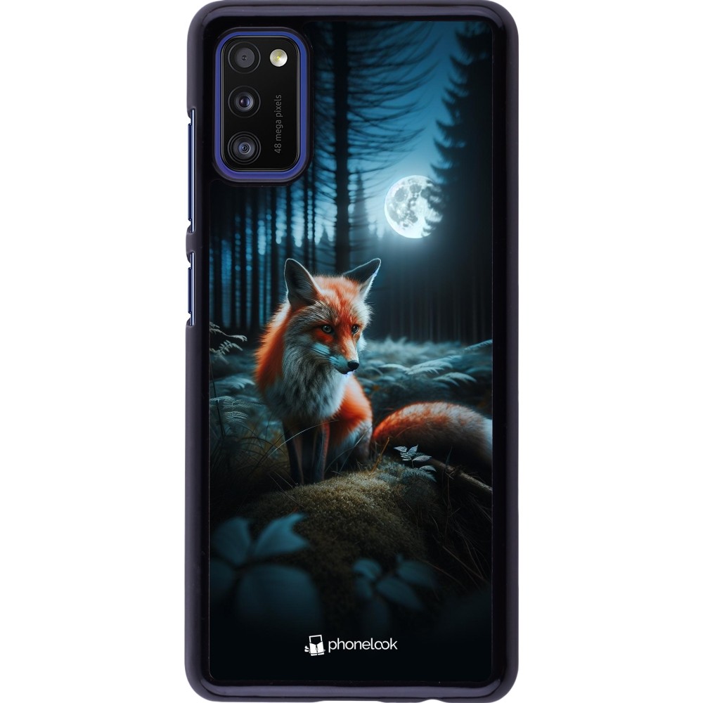 Coque Samsung Galaxy A41 - Renard lune forêt