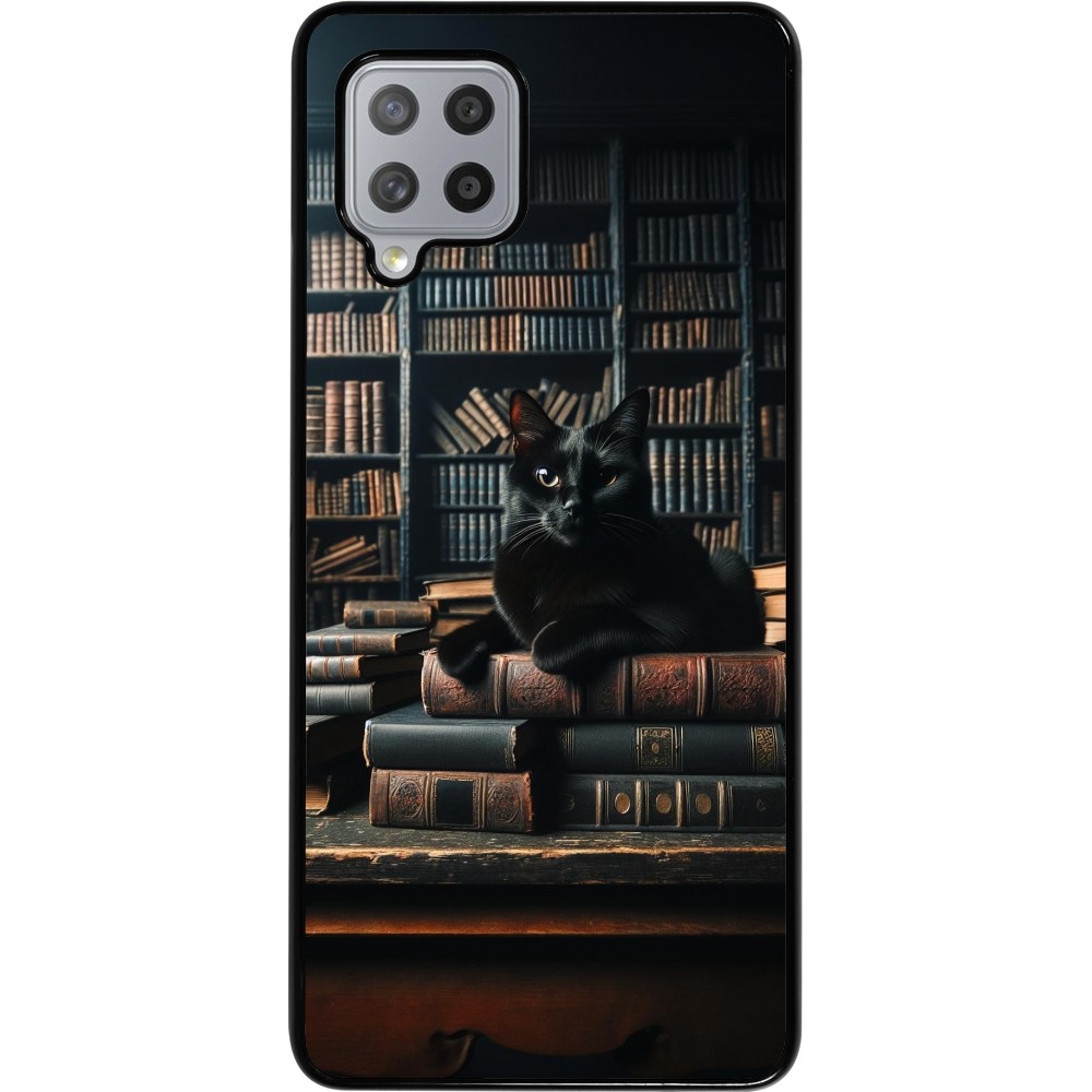 Coque Samsung Galaxy A42 5G - Chat livres sombres