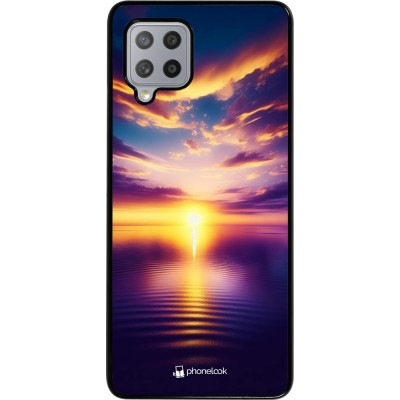 Coque Samsung Galaxy A42 5G - Coucher soleil jaune violet