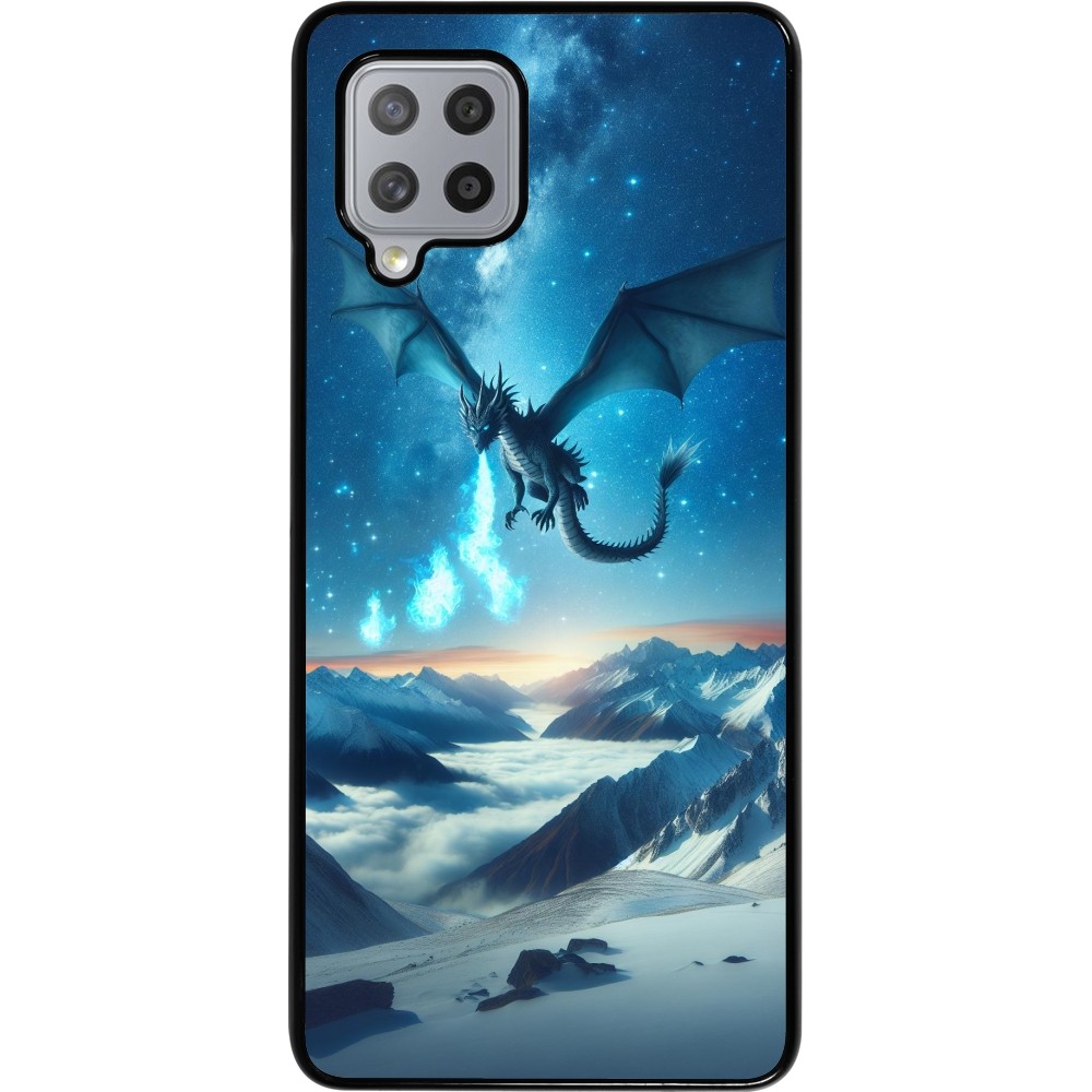 Coque Samsung Galaxy A42 5G - Dragon nocturne montagne