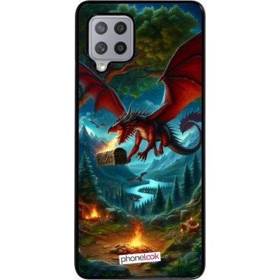 Coque Samsung Galaxy A42 5G - Dragon Volant Forêt Trésor