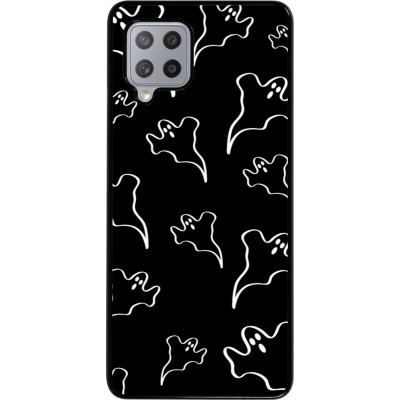 Coque Samsung Galaxy A42 5G - Halloween 2024 black and white ghosts