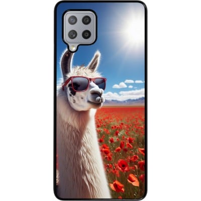 Coque Samsung Galaxy A42 5G - Lama Chic en Coquelicot