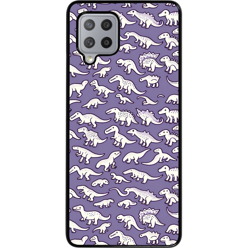 Coque Samsung Galaxy A42 5G - Mini dino pattern violet