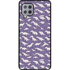 Coque Samsung Galaxy A42 5G - Mini dino pattern violet