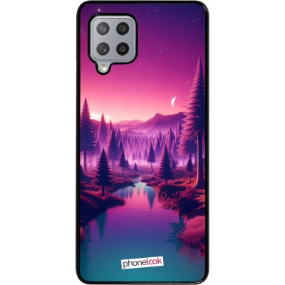 Coque Samsung Galaxy A42 5G - Paysage Violet-Rose