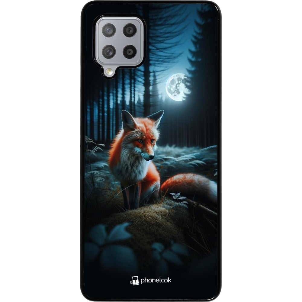 Coque Samsung Galaxy A42 5G - Renard lune forêt