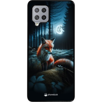 Coque Samsung Galaxy A42 5G - Renard lune forêt