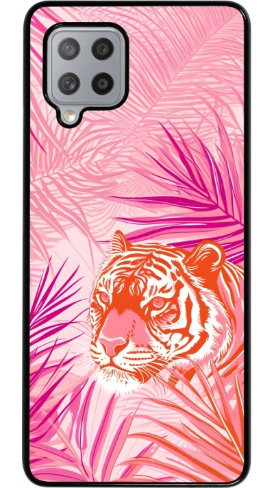 Coque Samsung Galaxy A42 5G - Tigre palmiers roses